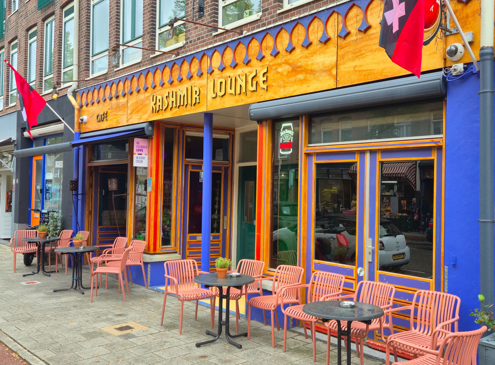The outdoor terrace in front of Kashmir Lounge